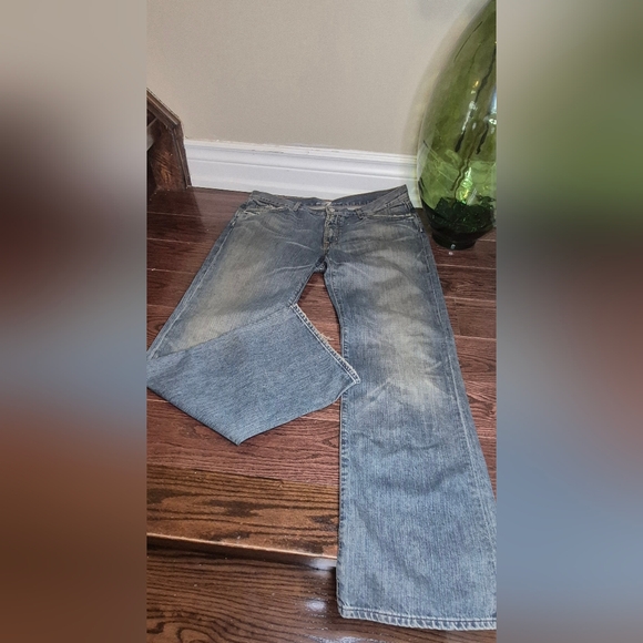 7 For All Mankind Men's Light Blue Bootcut Jeans - Picture 10 of 15